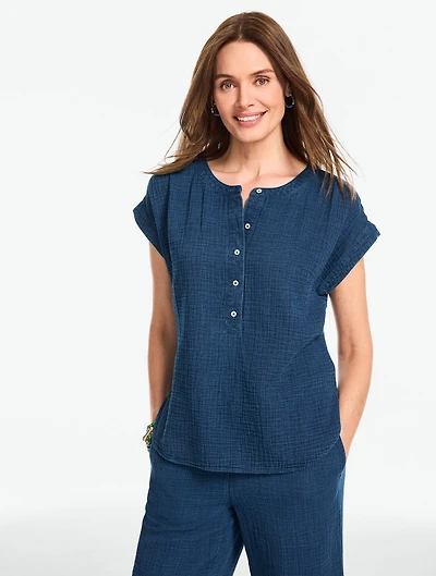 Gauze Band Collar Popover