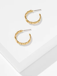 Delicate Chain Hoop Earrings