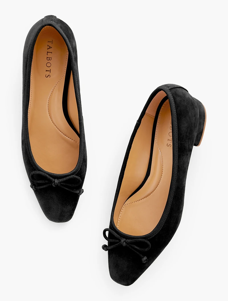 Vanessa Suede Block Heel Pumps
