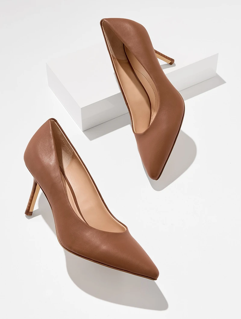 Sasha Nappa Pointed Toe Pumps