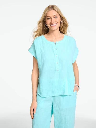 Gauze Band Collar Popover