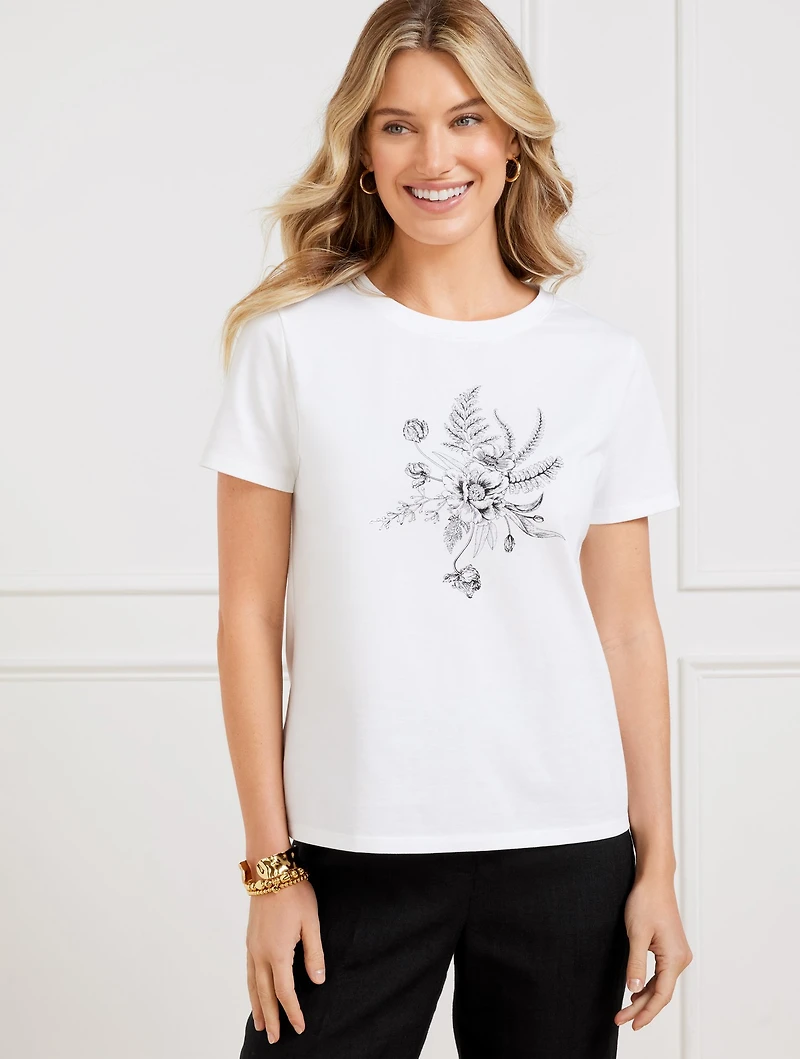 Crewneck Tee - Floral