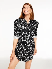 Aqua Club Gauze Shirt Cover-Up - Capri Rose