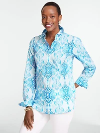 Modern Classic Shirt - Coastal Damask