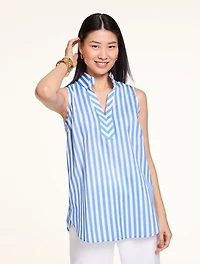 Sleeveless Non-Iron Tunic Popover - Darling Stripe