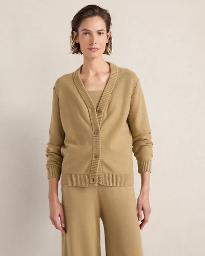 Organic Cotton V-Neck Cardigan