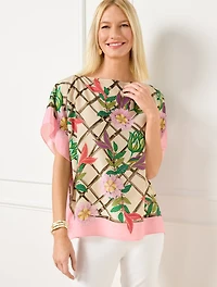 Bamboo Floral Poncho