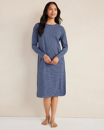 Organic Cotton Jersey Bold Stripe Sleep Dress