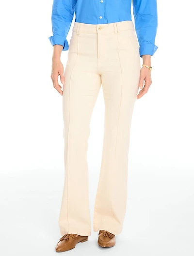 Flare Leg High Waist Pintuck Jeans