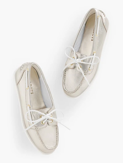 Finley Metallic Nappa Boat Shoes