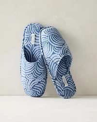 Organic Cotton Jersey Abstract Wave Slipper