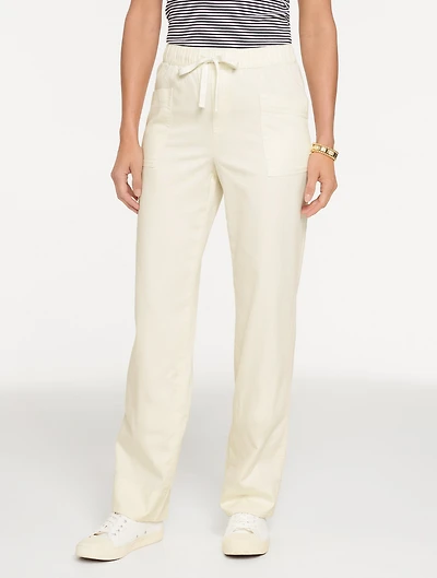 Straight Leg Pull-On Pants