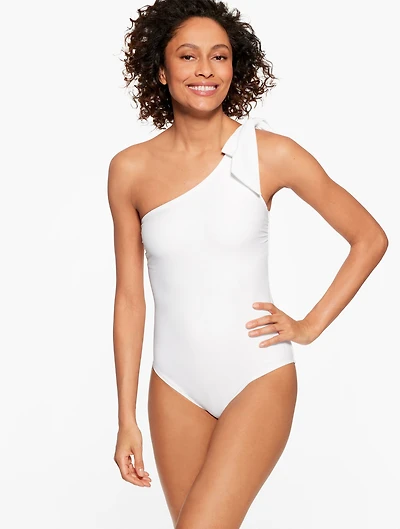 Aqua Club Bow Shoulder One-Piece Swimsuit