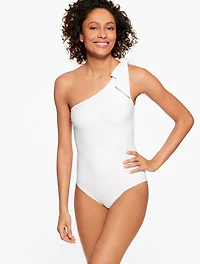 Aqua Club Bow Shoulder One-Piece Swimsuit