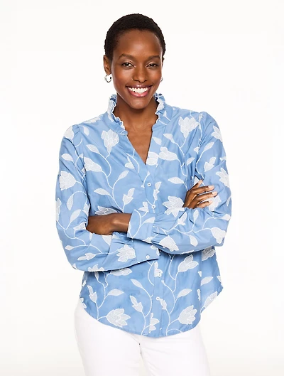 Embroidered Top - Hyde Park Blossoms