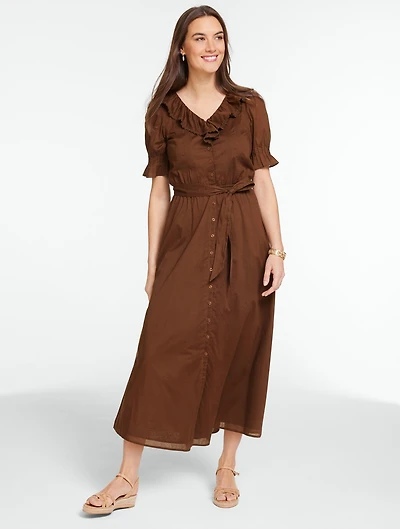 Voile Fit & Flare Shirtdress