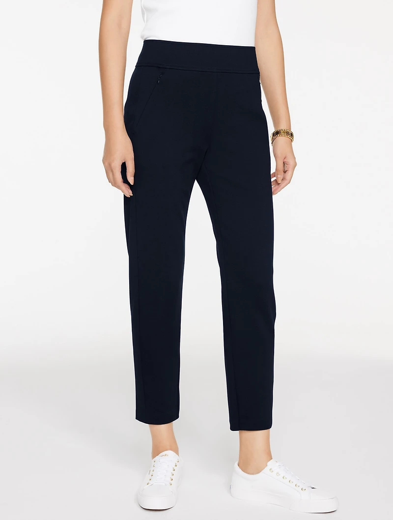 Tapered Leg Passport Ponte Pants