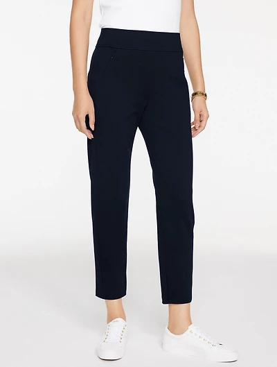 Tapered Leg Passport Ponte Pants