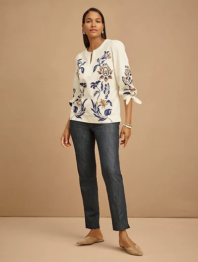 Talbots Hampshire Straight Ankle Pants - Refined Denim