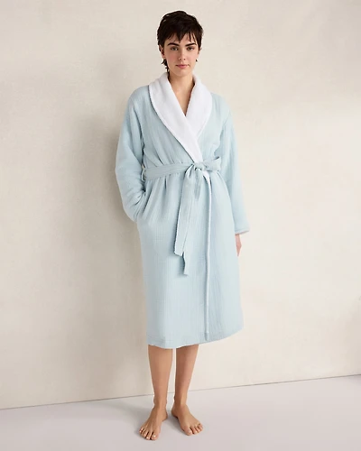 Cotton Gauze Plush Robe