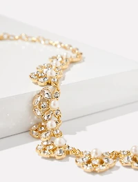 Embellished Pearl Necklace