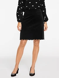 Velveteen A-Line Skirt