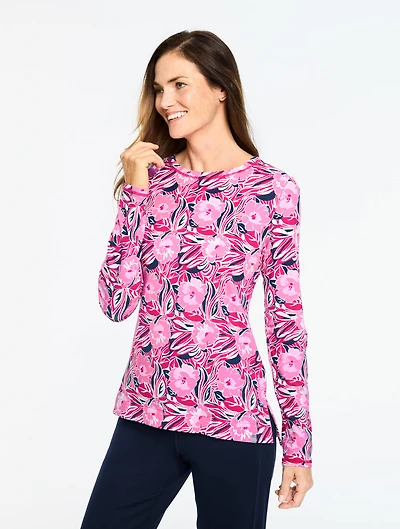 Supersoft Jersey Long Sleeve Tee - Dancing Floral