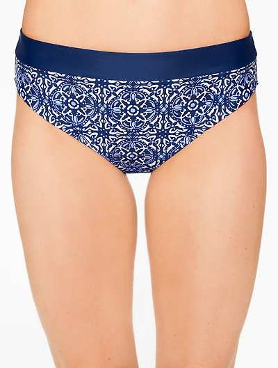 Aqua Club High Waist Swim Bottom - Ibiza Tile