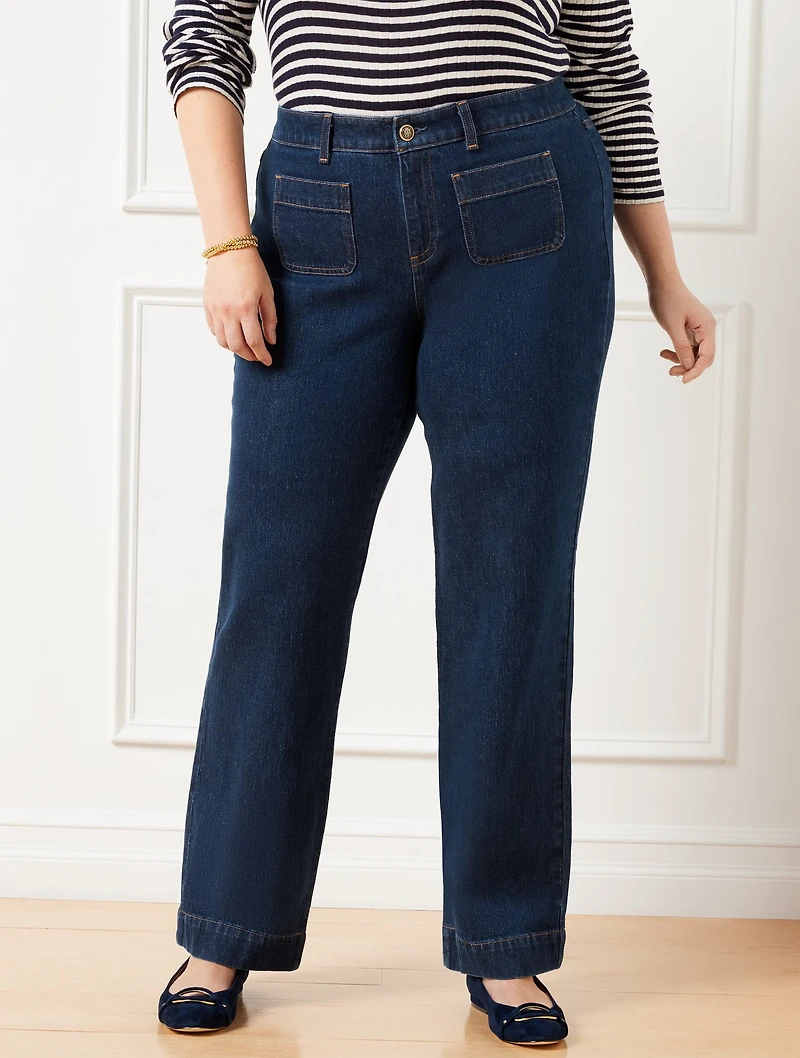 Patch Pocket Classic Jean Trousers - Astoria Wash