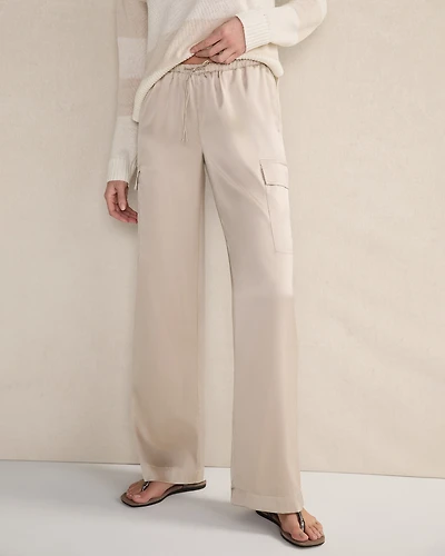 Washable Silk Cargo Pants