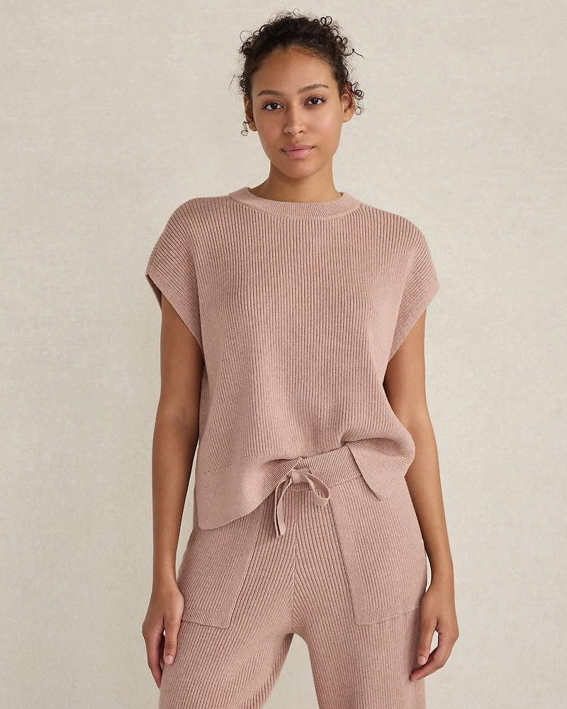 Organic Cotton Cashmere Drop Shoulder Tee