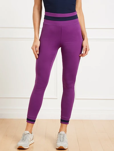 Performance Interlock Leggings - Colorblock