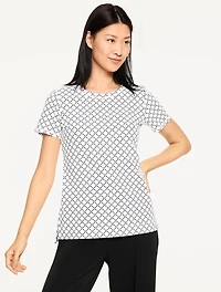 Supersoft Jersey Short Sleeve Crewneck Tee - Abstract Floral