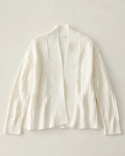 Organic Cotton Open Stitch Cardigan