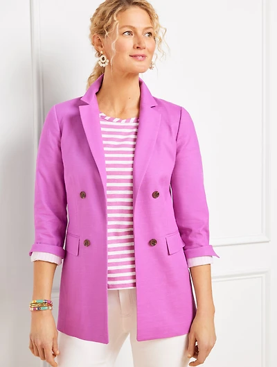 Textured Cotton Blazer