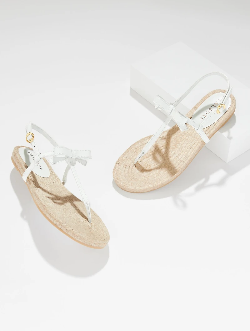 Irina Bow Nappa Espadrille Sandals