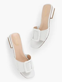Viv Buckle Soft Nappa Slides
