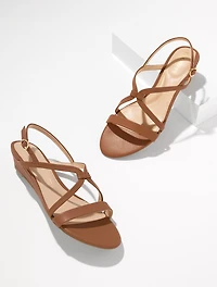 Capri Nappa Wedge Sandals