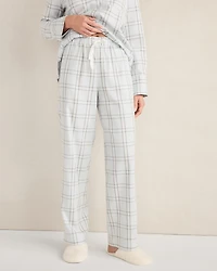 Lightweight Flannel Windowpane Pajama Pants