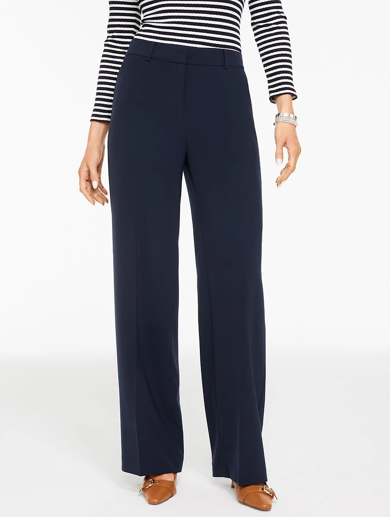 Wide Leg Polished Crepe Pants