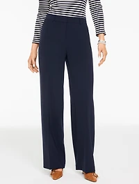 Wide Leg Polished Crepe Pants