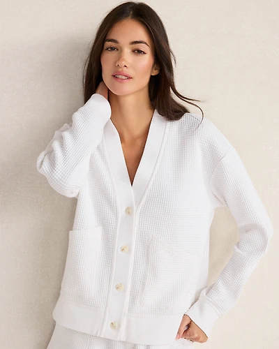 Resti Organic Cotton Bold Waffle Cardigan