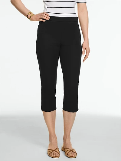 Cotton Bi-Stretch Capri Pants