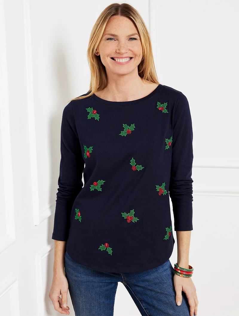 Embroidered Crewneck Tee