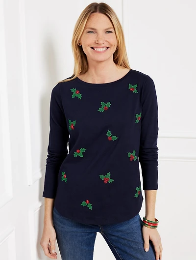Embroidered Crewneck Tee