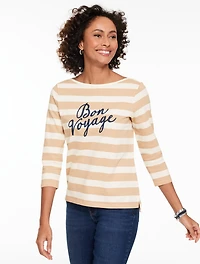 Envelope Neck Tee - Bon Voyage
