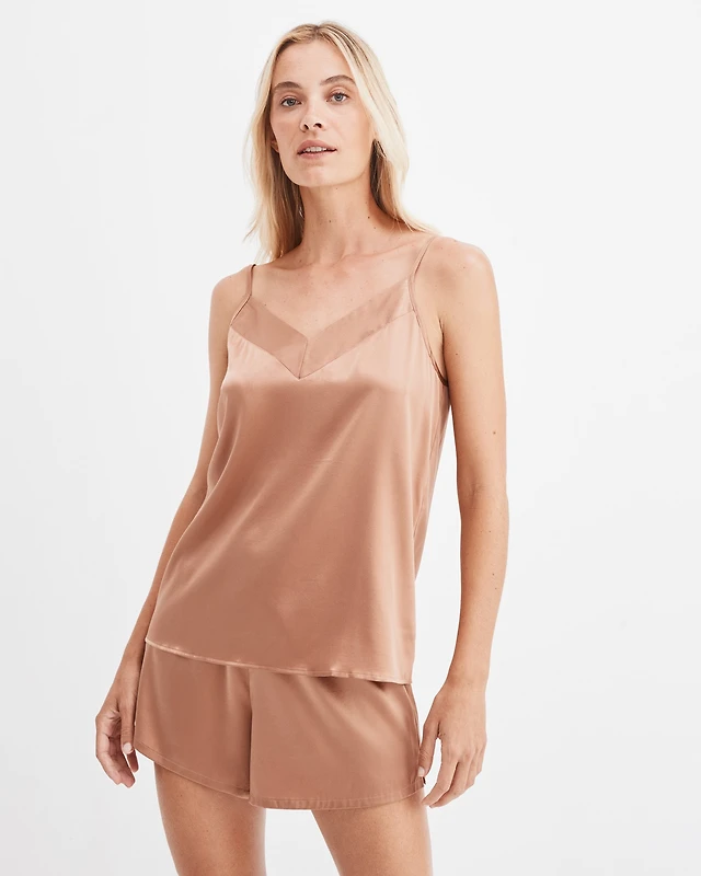 Washable Silk Double V Sleep Cami