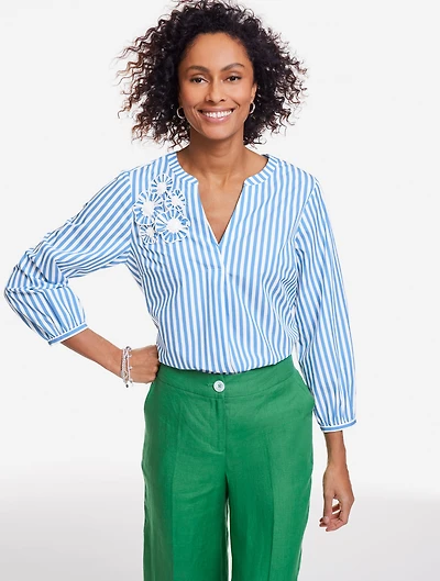 Floral Stripe Top