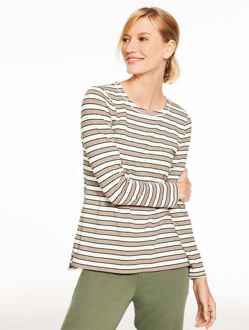 Supersoft Jersey Crewneck Tee - Battersea Stripe