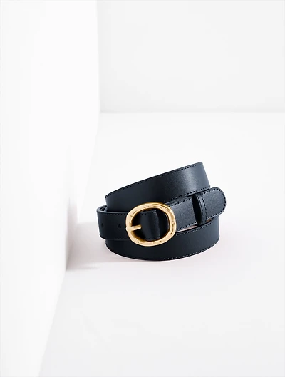 Bamboo Buckle Leather Belt